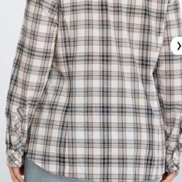 Torrid 0X L Camp Shirt Plaid Top Button Front Top Long Roll Tab Sleeves Pockets - Picture 4 of 4